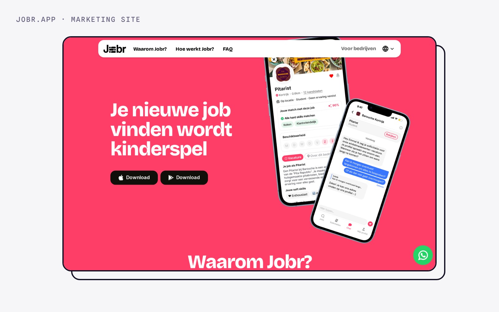 Jobr website — Website